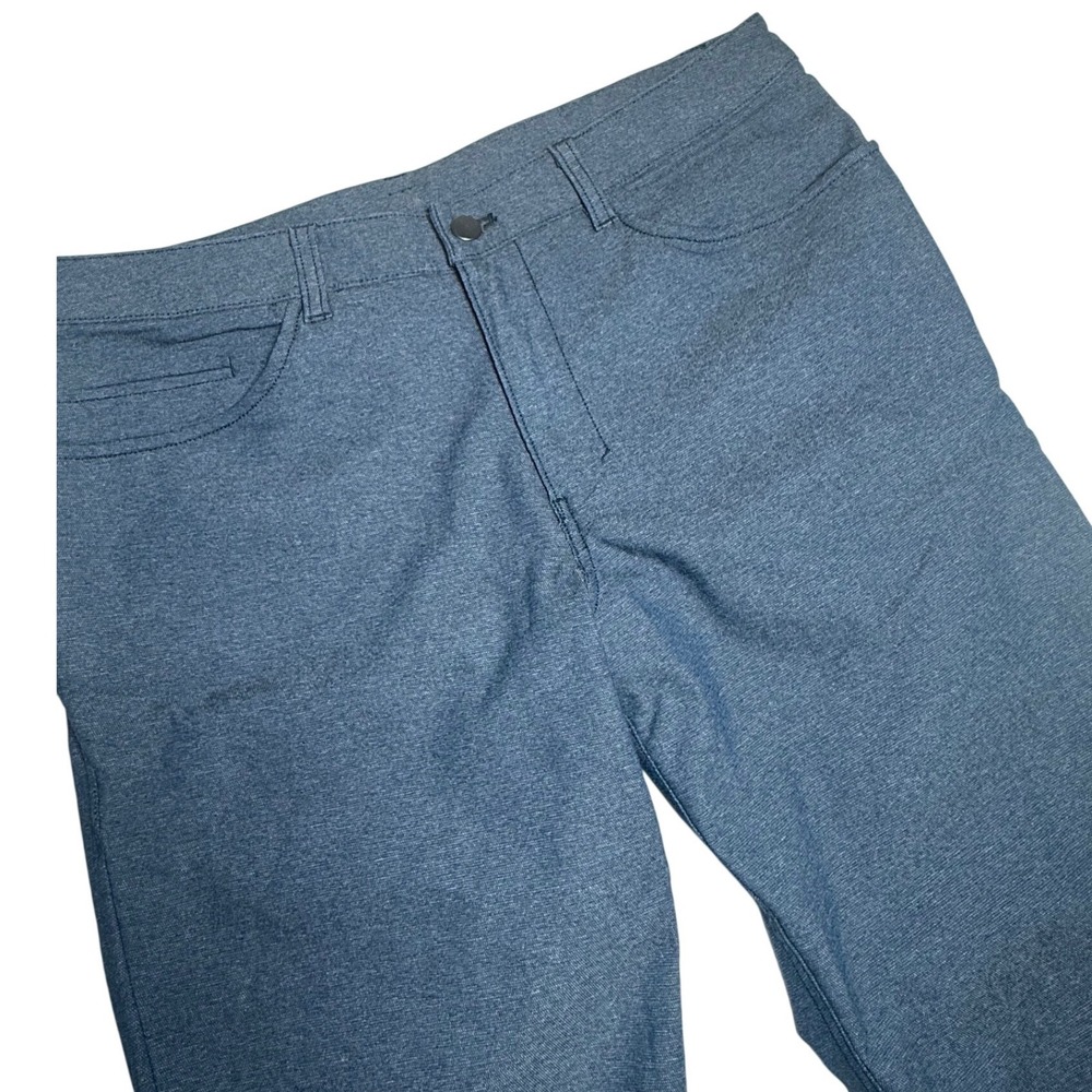 Lululemon ABC Pant Slim Tech Canvas 34" Heathered Deep Navy 32x34 - Picture 2 of 9